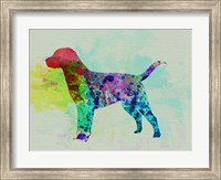Framed Labrador Retriever Watercolor