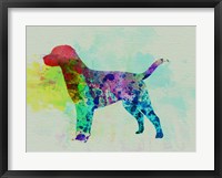 Framed Labrador Retriever Watercolor