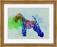 Framed Welsh Terrier Watercolor