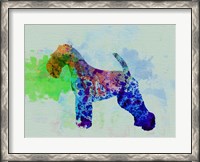 Framed Welsh Terrier Watercolor