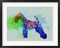 Framed Welsh Terrier Watercolor
