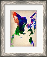 Framed Boston Terrier Watercolor
