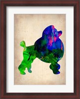Framed French Poodle Watercolor