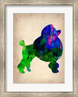 Framed French Poodle Watercolor