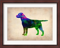 Framed Labrador Retriever Watercolor