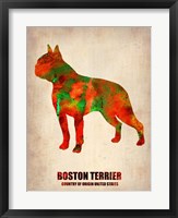 Framed Boston Terrier