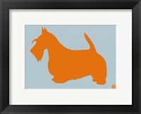 Framed Scottish Terrier Orange