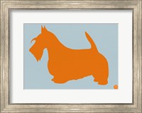 Framed Scottish Terrier Orange