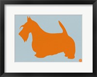 Framed Scottish Terrier Orange