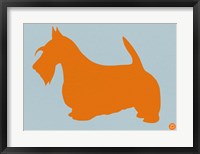 Framed Scottish Terrier Orange