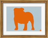 Framed French Bulldog Orange