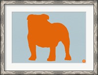 Framed French Bulldog Orange