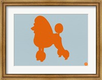 Framed French Poodle Orange