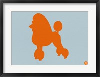 Framed French Poodle Orange