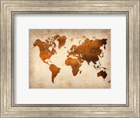 Framed World  Map 7