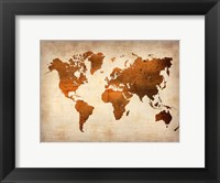 Framed World  Map 7