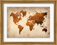 Framed World  Map 7