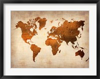 Framed World  Map 7