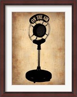 Framed Vintage Radio Microphone