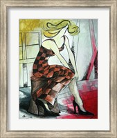 Framed Checkered Woman