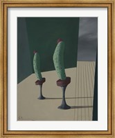 Framed Mr. and Ms. Cucumber