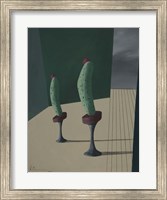 Framed Mr. and Ms. Cucumber