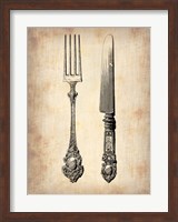 Framed Antique Knife and Fork