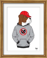 Framed Boxer Dog In City Style