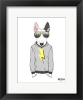 Framed Bull Terrier in City Style