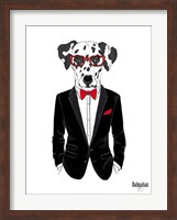 Framed Dalmatian Dog in Tuxedo