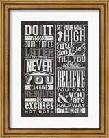 Framed Motivational Set Black