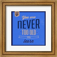 Framed You are Never Too Old 1