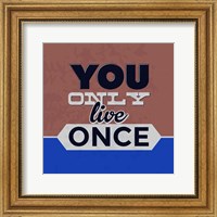 Framed You Only Live Once 1