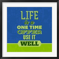 Framed Life Is A One Time Offer 1