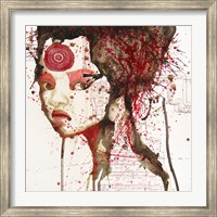 Framed Girl with Forehead Tattoo