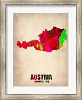 Framed Austria Watercolor