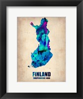 Framed Finland Watercolor