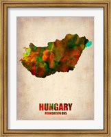 Framed Hungary Watercolor