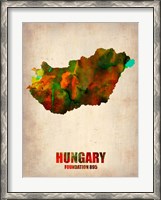 Framed Hungary Watercolor