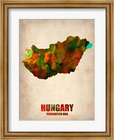 Framed Hungary Watercolor