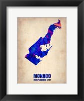 Framed Monaco Watercolor