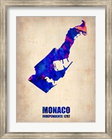 Framed Monaco Watercolor