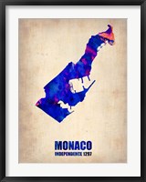 Framed Monaco Watercolor