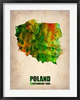 Framed Poland Watercolor
