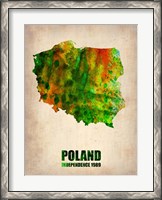 Framed Poland Watercolor