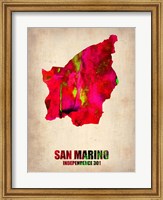 Framed San Marino Watercolor