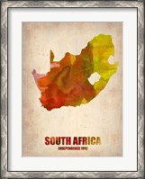 Framed South Africa Watercolor