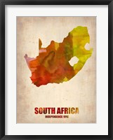 Framed South Africa Watercolor