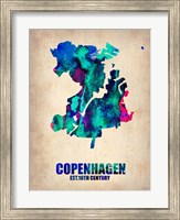 Framed Copenhagen Watercolor
