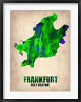 Framed Frankfurt Watercolor